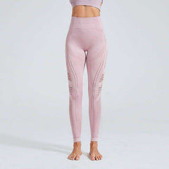 Aesthetic Sexy High Waist Breathable Yoga Pants Seamless Athletic Leggings For Women