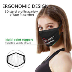 Control Safety Red Print Reusable Face Mask