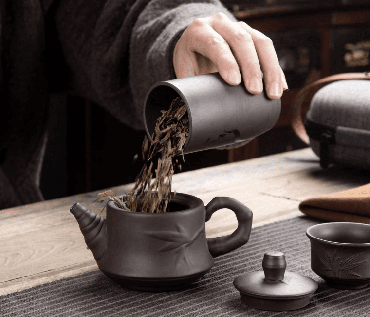 Purple Clay Kung Fu Teapot Cup Travel Set