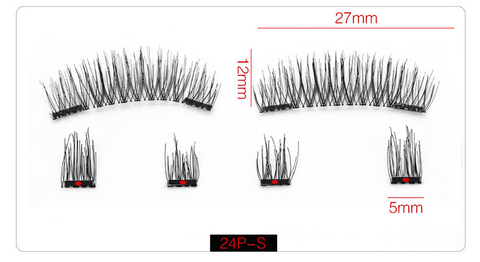 Image of 4 Pieces Comfortable Magnetic Natural False Eyelashes