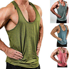 Men's Plus Size Gym Clothing Muscle Sleeveless Tank Tops Shirt