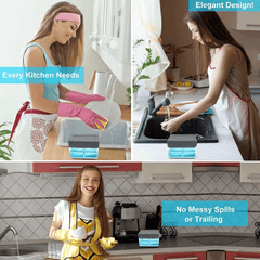 Manual Press Liquid Soap Dispenser With Washing Sponge