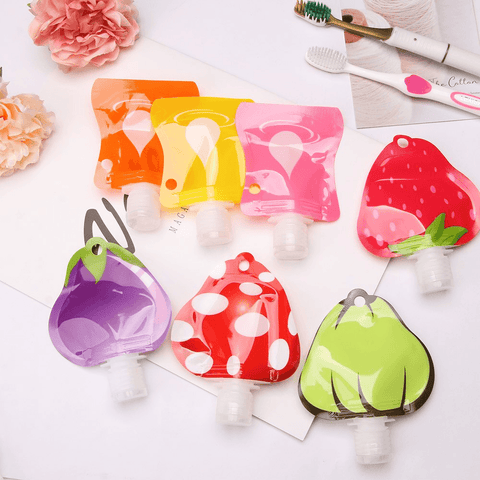 Image of Travel Folding Dispensing Bag Cosmetic Squeeze Bottle