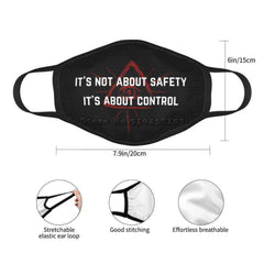 Control Safety Red Print Reusable Face Mask