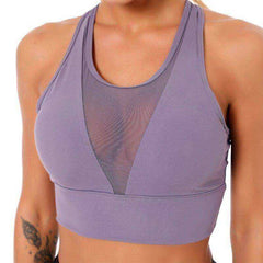 Aesthetic Breathable Mesh Sports Bra Tank Top For Women