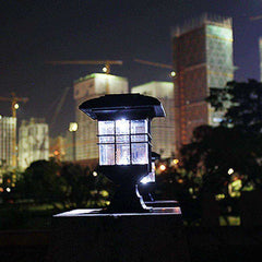 Waterproof Landscape Garden Outdoor Post Deck Cap Column Fence Solar LED Light Lamp