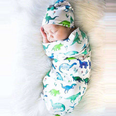 Baby Swaddle Blanket & Cap Newborn Cocoon Wrap