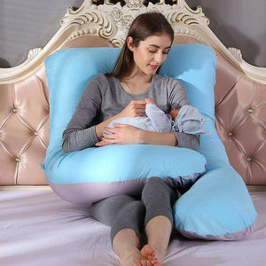 U Shape Pure Cotton Pregnant Full Body Support Pillow