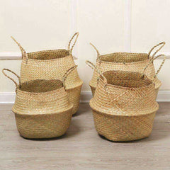 Handmade Seagrass Plant Pot Basket