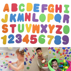 36pcs Set Kids Floating Bath Letters And Numbers