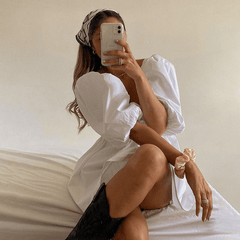 Elegant Sweet White Loose Dress