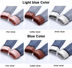 Women Warm Jean Pants