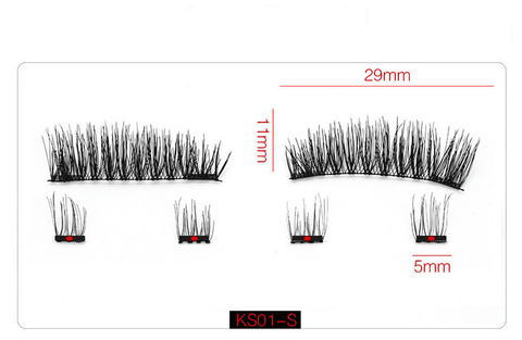 Image of 4 Pieces Comfortable Magnetic Natural False Eyelashes