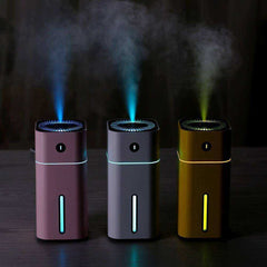 Aesthetic Mini LED Ultrasonic Square D Aroma Humidifier Air Purifier