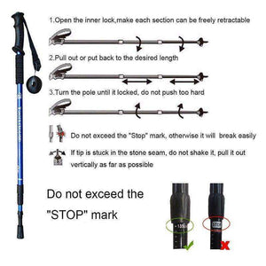 Ultralight Walking Stick Anti Shock Telescopic Canes for Elderly