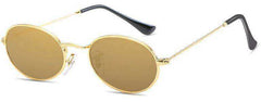 Small Oval Mirror Women Alloy Sunglasses  UV400 Eyeglasses