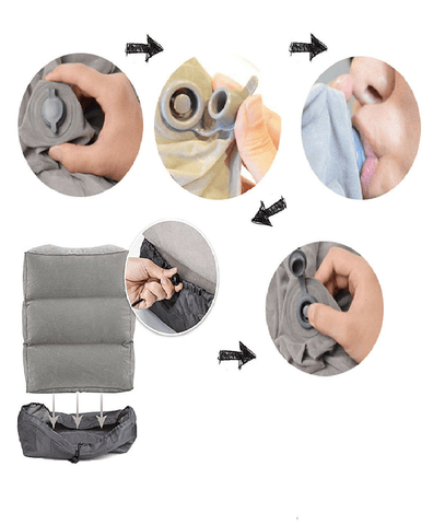 Image of Useful Inflatable Ottoman Portable Travel Foot Rest
