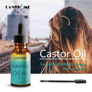 Pure Castor Oil Nourish Hair Prevent Skin Aging Organic Enhancer Eyelash Liquid
