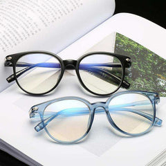 Anti Blue Light Eyeglasses Frame Vintage Round Clear Lens