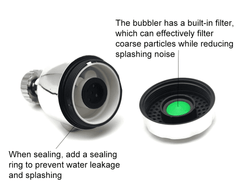 360° Swivel Faucet Tap Aerator Diffuser Nozzle Splash-Proof Filter