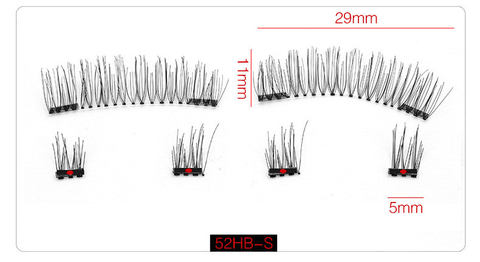 Image of 4 Pieces Comfortable Magnetic Natural False Eyelashes