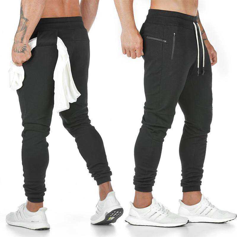 Men Gyms Workout Fitness Cotton Pants