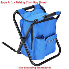 Outdoor Folding Camping Fishing Chair Stool Portable Backpack Seat Bag