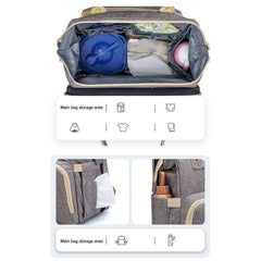 Multi-purpose Storage Travel Bag Convertible Baby Diaper Bag Bed