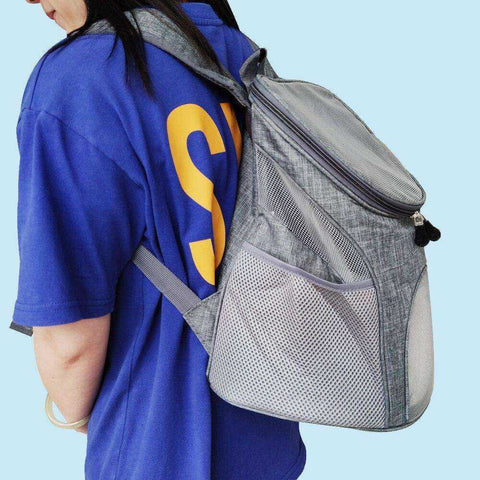 Image of Portable Mesh Dog Bag Backpack