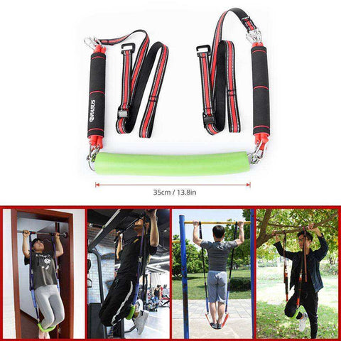 Image of Pull Up Bar Assist Training Fitness Band Hanging Belt For Chin Up Bar