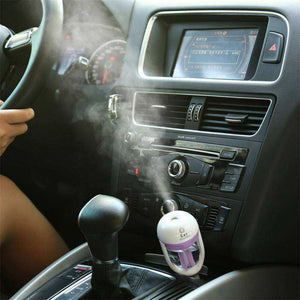 Car Humidifier Air Purifier Essential Oil Diffuser and Portable Auto Mist Maker