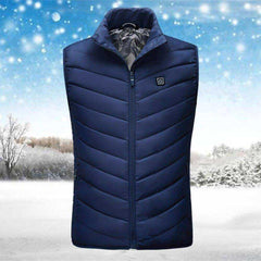 Upgraded Men Outdoor USB Infrared Heating Vest Jacket