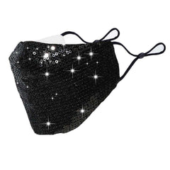 Women Reusable Washable Sequin Face Mask Dustproof