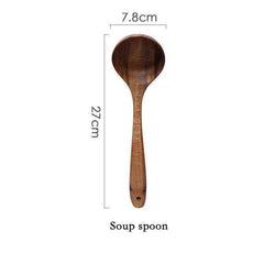 Teak Natural Wood Tableware Kitchen Tool Set
