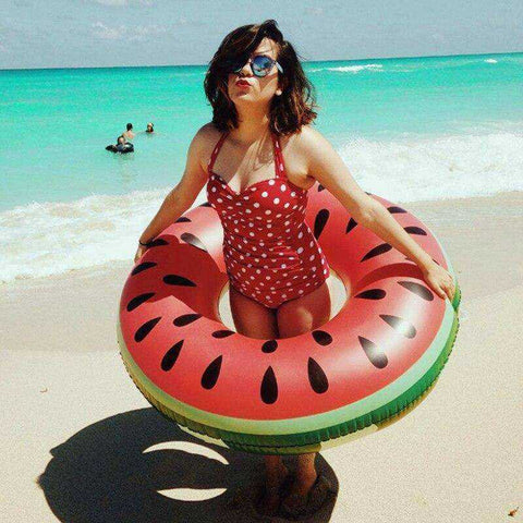 Image of High Quality Watermelon Circle Pool Float Circle Swimming Ring for Kids & Adults