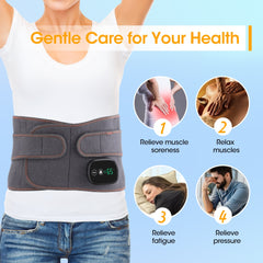 New 2023 Dual Infrared Light Heating Massage Decompression Waist Belt With Digital Display