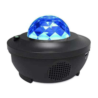 10 Color Ocean Waving Light Star Sky Projector 360 Degree Lamp With Bluetooth Speaker