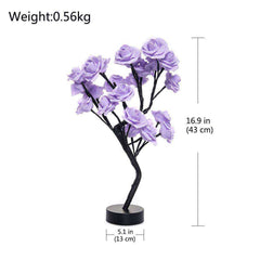 LED Table Lamp Rose Flower Tree USB Night Lights