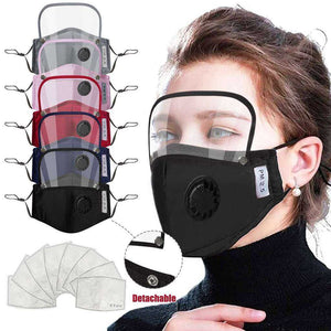 Adults Dustproof Protective Face Mask Eyes Shield With Filters