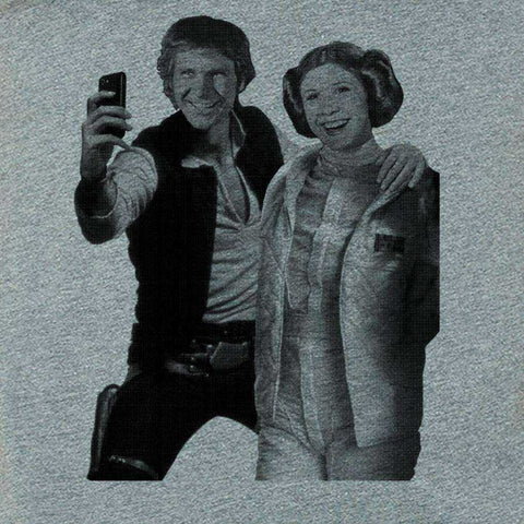 Image of Star Wars Han and Leia Selfie Printed T-Shirt