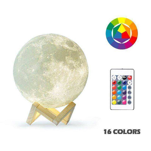 Image of Touchable 16 Color Led Moon Lamp Light Colorful Change By Touch