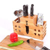 Aesthetic Bamboo Wood Stand Knife Holder