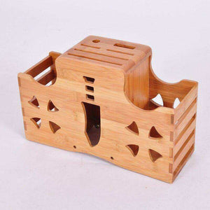 Aesthetic Bamboo Wood Stand Knife Holder
