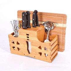 Aesthetic Bamboo Wood Stand Knife Holder