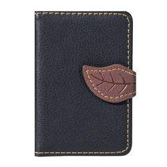 Aesthetic Credit Card Holder PU Leather Wallet Portable Stick On Purse Back Adhesive