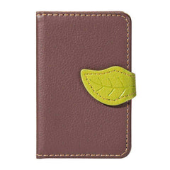 Aesthetic Credit Card Holder PU Leather Wallet Portable Stick On Purse Back Adhesive