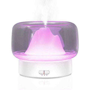 Aesthetic Mountain View BPA Free Aroma Diffuser With Rainbow and Warm Night Lamp