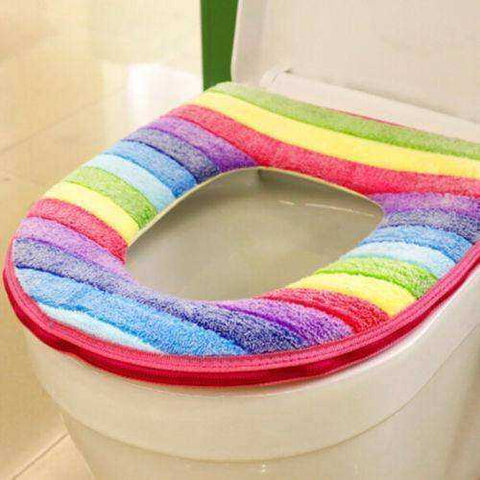 Image of Aesthetic Rainbow Toilet Seat Cover