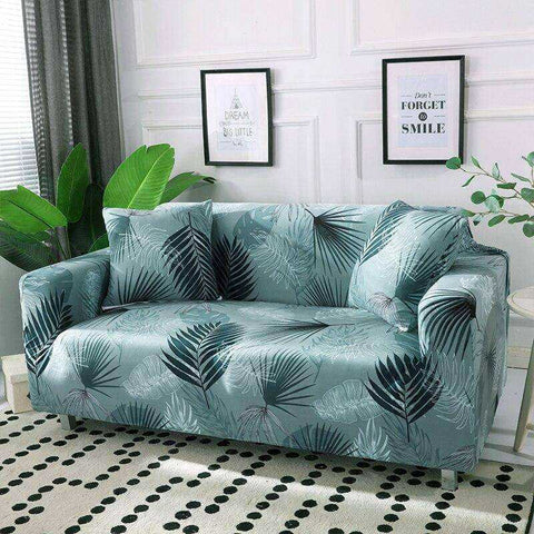 Image of Aesthetic Nature Sofa Covers Tropical Leaves