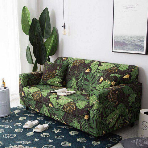 Image of Aesthetic Nature Sofa Covers Tropical Leaves